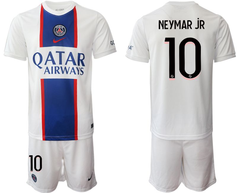 Men 2022-2023 Club Paris St German away white 10 Soccer Jerseys